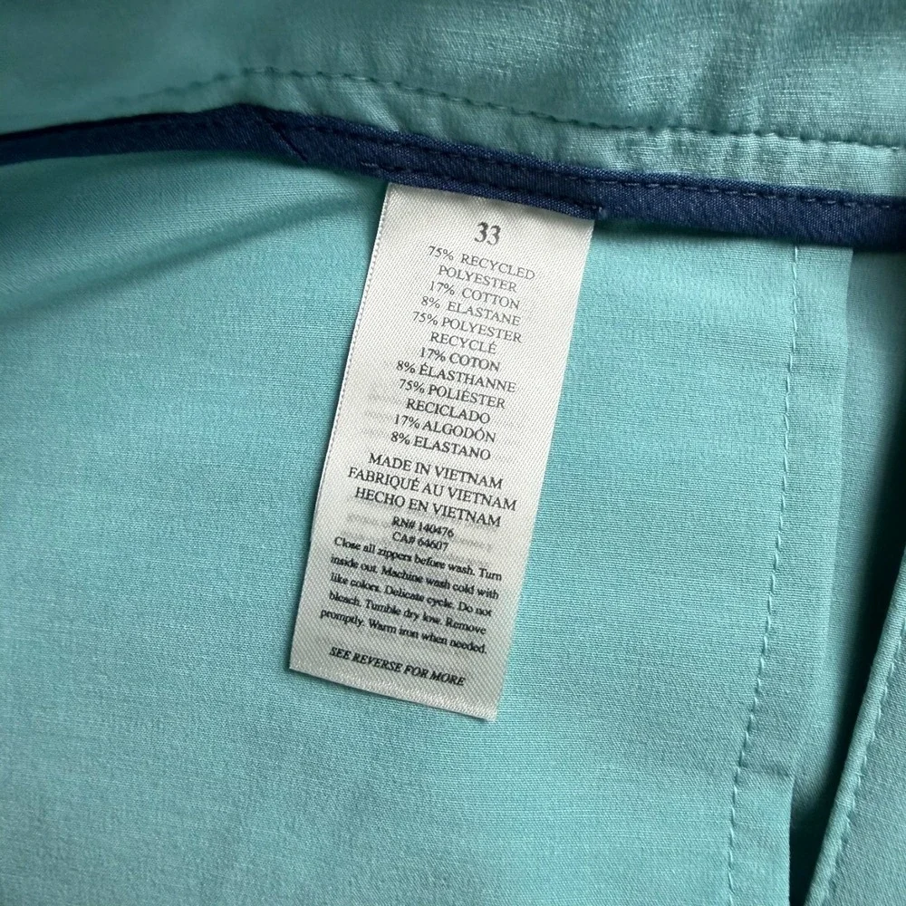 Faherty All-Day Shorts Mens 33 Turquoise Sky 9